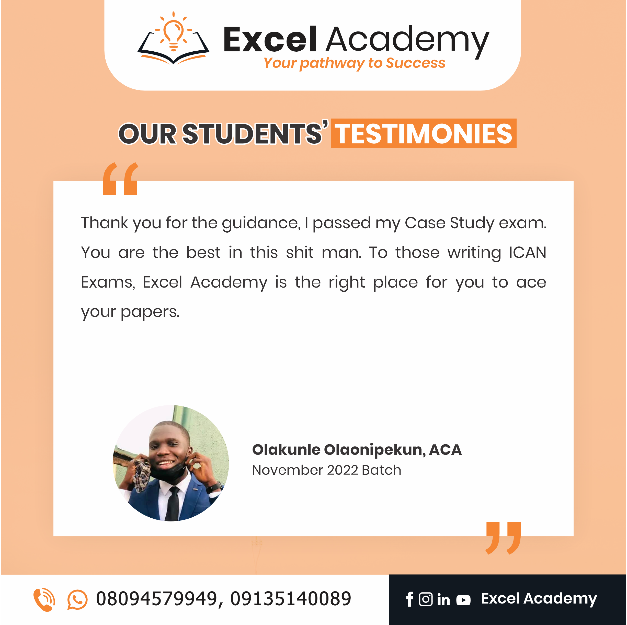 Testimonies 46 - Excel Academy